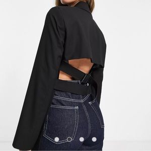 Topshop backless blazer in black - NWT